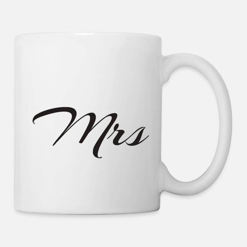 Mr and Mrs, Mister and Misses Gift Idea Couples - Mug - white