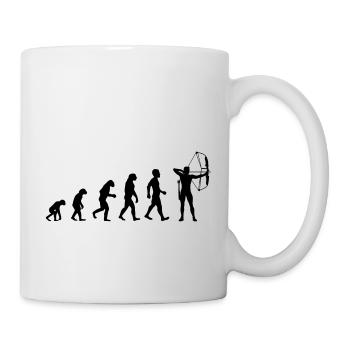 evolution Bogenschießen - Tasse - Weiß - Rechts