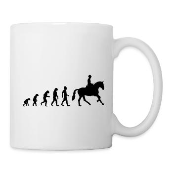 evolution Pferde Reiten - Tasse - Weiß - Rechts