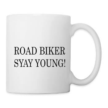 Marathon Triathlon Running joggen Biking Radfahren - Tasse - Weiß - Rechts