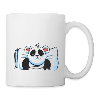 Panda schlafen Schlaf Pyjama Geschenk - Tasse - Weiß - Rechts