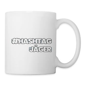HashtagJäger grau - Tasse - Weiß - Rechts