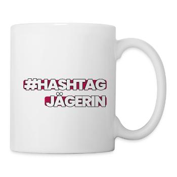HashtagJägerin pink - Tasse - Weiß - Rechts