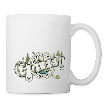 Golf Hobby Vintage Mountain Funny - Tasse - Weiß - Rechts