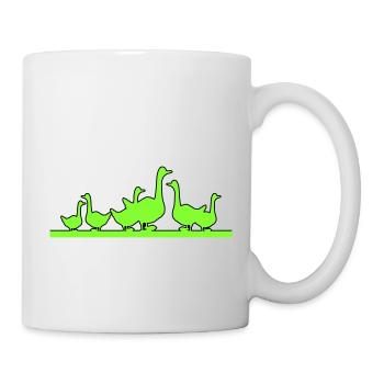 Famille des oies - Mug blanc - blanc - Droite
