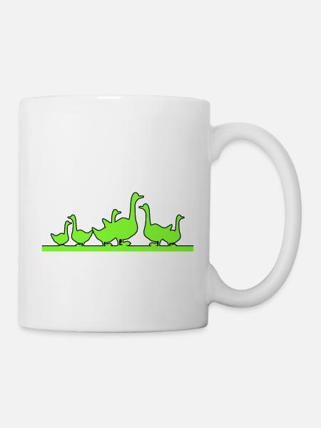 Gans Gänse Familie - Tasse - Weiß