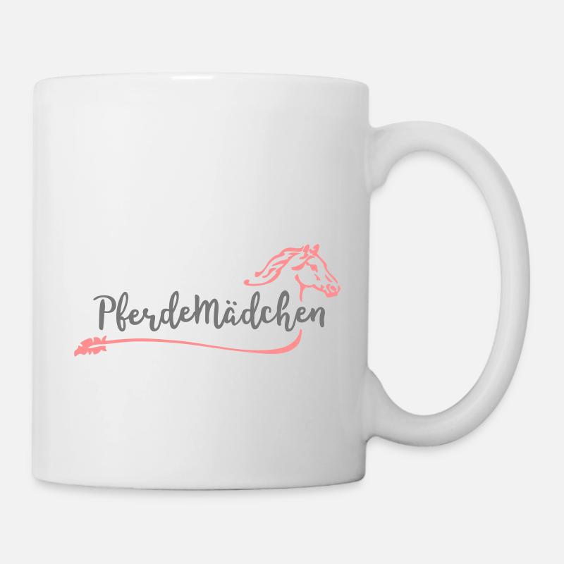 Ich bin ein Pferdemädchen - Tasse - Weiß