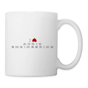 Ich hasse Tontechnik - Tasse - Weiß - Rechts