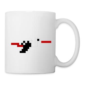 Alsace Pixel Stork #tshirtalsace #tshirtcigogne - Mug - white - Right