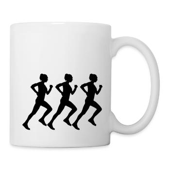 woman running - Tasse - Weiß - Rechts