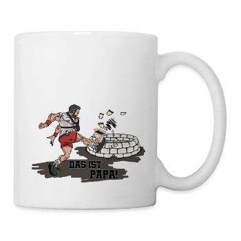 Papas sind wie Spartaner - Tasse - Weiß - Rechts