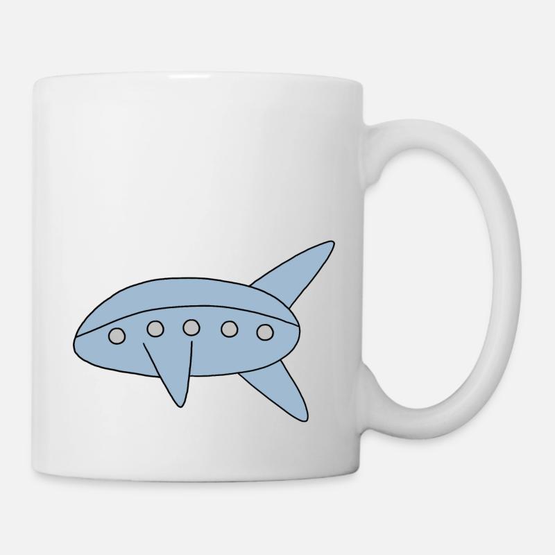 Blue Airship - Mug - white