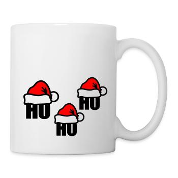 Weihnachtsmütze ho ho ho - Tasse - Weiß - Rechts