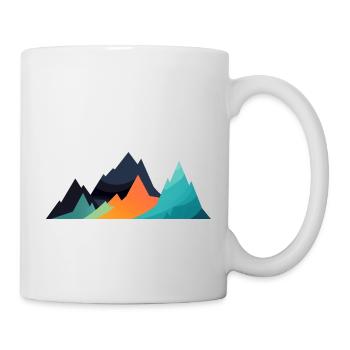 Mountain Landscape Geometric Art - Mug - white - Right