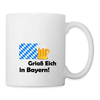 Griaß Eich - Bayern Heimatliebe - Tasse - Weiß - Rechts