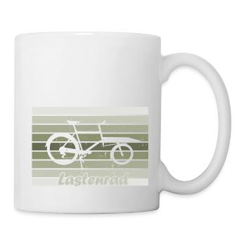 Lastenrad, Retro, Cargobike - Tasse - Weiß - Rechts