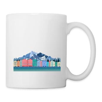 His Mercies Are New Each Morning Stadtleben Christ - Tasse - Weiß - Rechts
