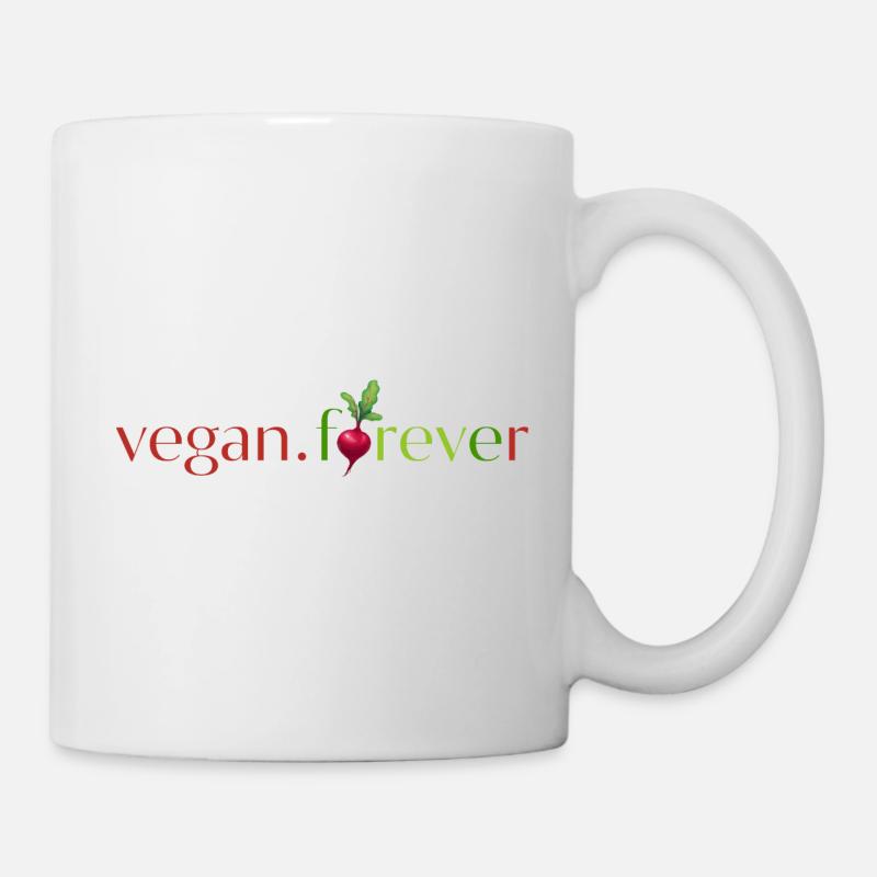 Vegan forever radish - Mug blanc - blanc