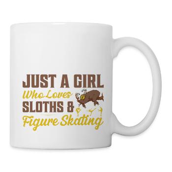 Just A Girl Who Loves Sloths & Figure Skating Ice - Mug - white - Right