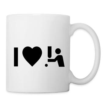 Cool "I Love Cricket" design for him and her - Mug - white - Right