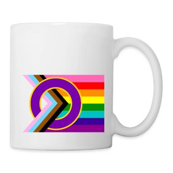 Progressive Pride-Flagge - Tasse - Weiß - Rechts