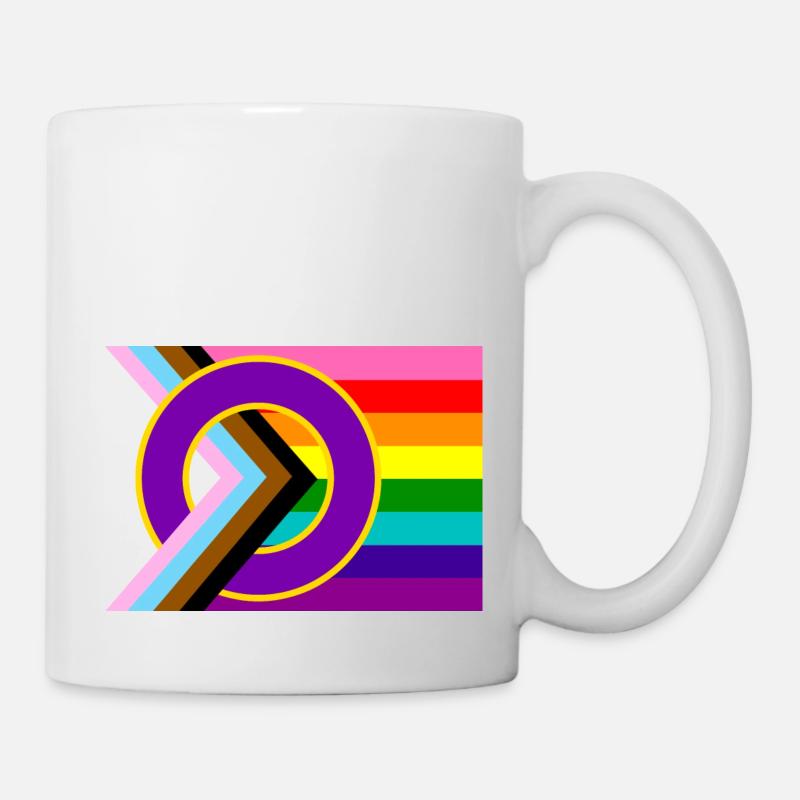 Progressive Pride-Flagge - Tasse - Weiß