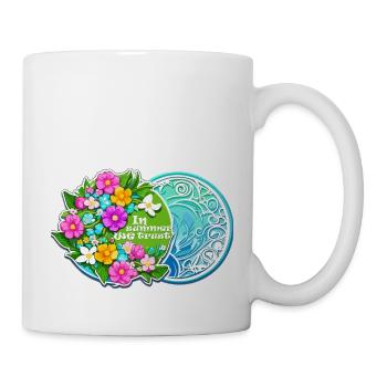 Im Sommer vertrauen wir - Tasse - Weiß - Rechts