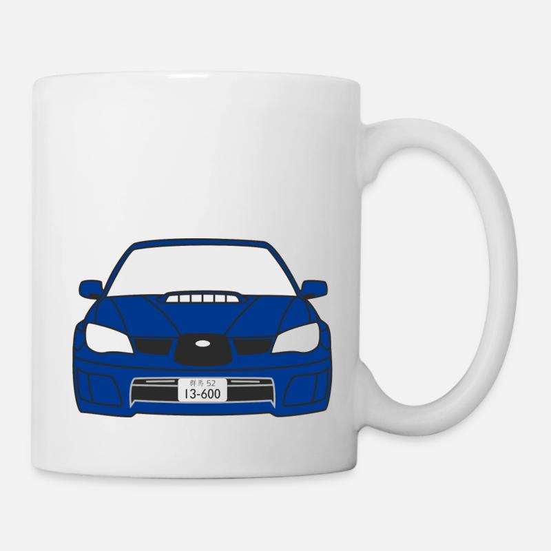 Impreza Hawkeye WRX STI blauer Glimmer - Tasse - Weiß