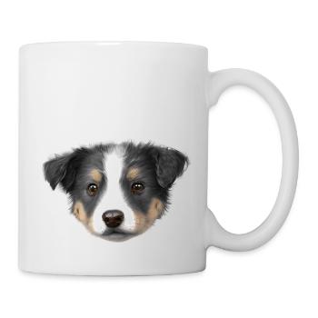 Propriétaire de chien chiot berger australien - Mug blanc - blanc - Droite