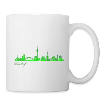 Dusseldorf Germany skyline urban panorama germany - Mug - white - Right