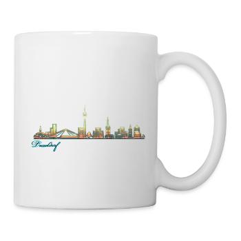 Dusseldorf Germany skyline urban panorama germany - Mug - white - Right