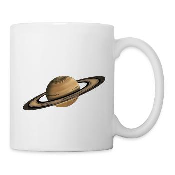 Saturn Planet Ringe - Tasse - Weiß - Rechts