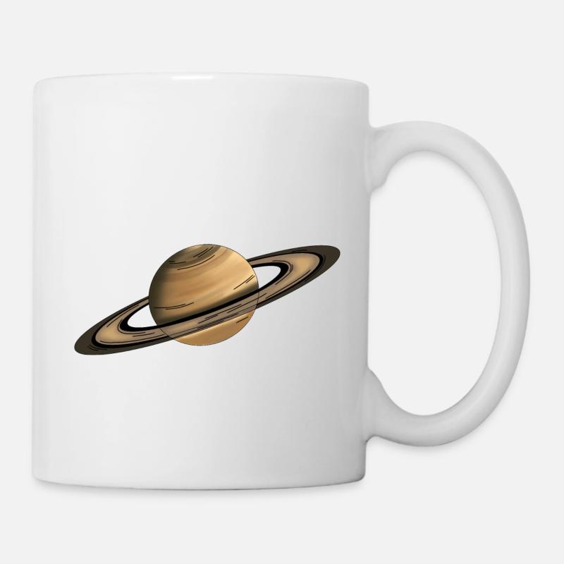 Anneaux planétaires de Saturne - Mug blanc - blanc