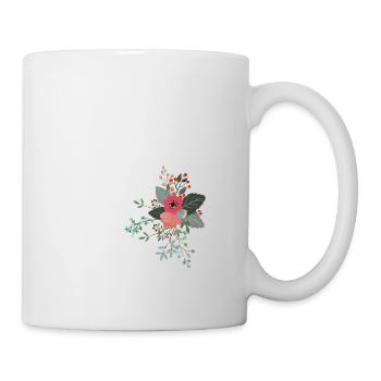 Lettre v fleuris - Mug blanc - blanc - Droite