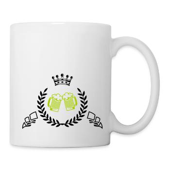 bier wappen - Tasse - Weiß - Rechts