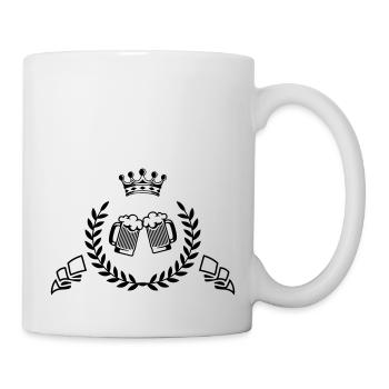 bier wappen - Tasse - Weiß - Rechts