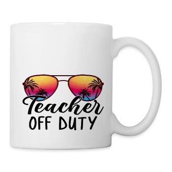 Tie Dye Teacher Off Duty Last Day Of School - Mug - white - Right