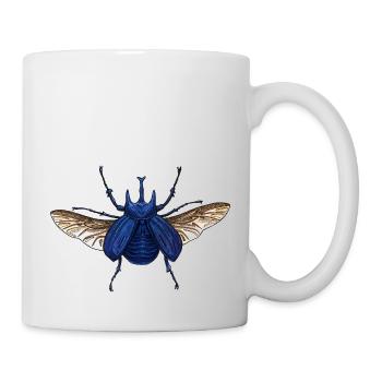 Großer blauer - Olbrzymi Niebieski Żuk - Tasse - Weiß - Rechts
