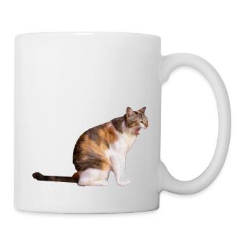 katze katze haustier kätzchen aufkleber - Tasse - Weiß - Rechts
