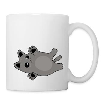 cute grey baby cat - Mug - white - Right