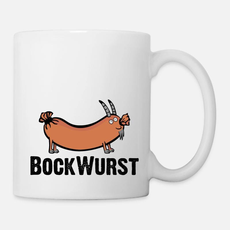 die Wurst, der Bock und die BockWurst - Tasse - Weiß