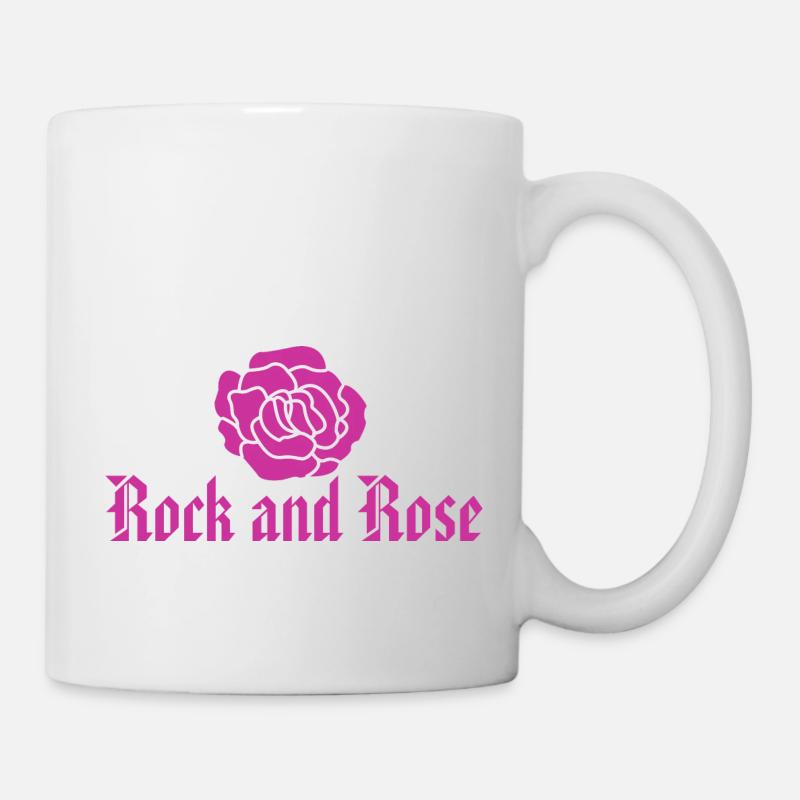 Rock and Rose - pink - Mug - white