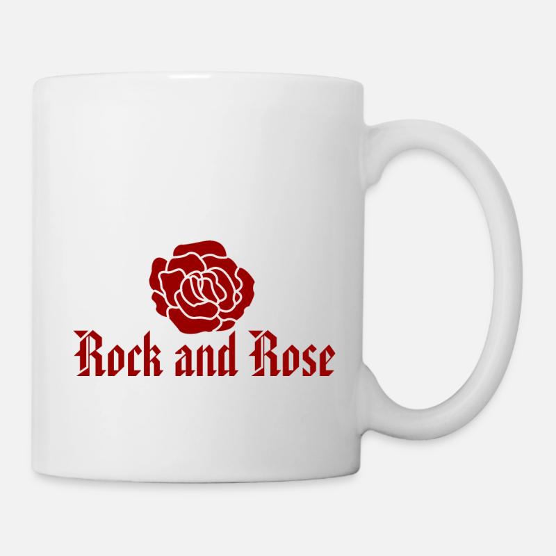 Roche et rose - Mug blanc - blanc