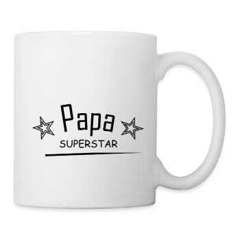 Papa Superstar - Mug blanc - blanc - Droite