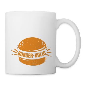 Burger-holic Meat Buns Food Hamburger - Mug - white - Right