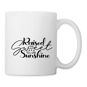 Élevé sur le thé sucré et le soleil - Mug blanc - blanc - Droite
