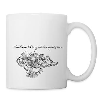 Hiking - Climbing - Reading - Caffeine - Mug - white - Right
