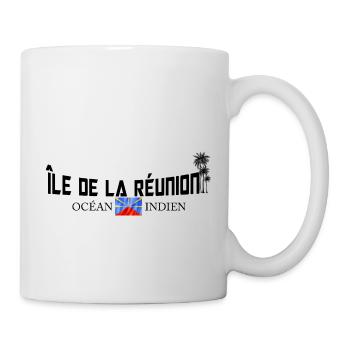 Drapeau Île de la Réunion océan Indien - Mug blanc - blanc - Droite