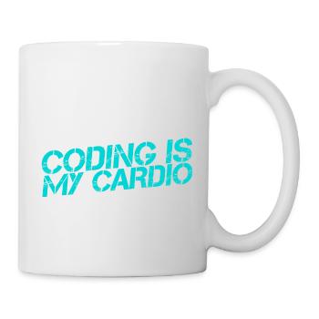 Le codage est mon cardio 3 - Mug blanc - blanc - Droite