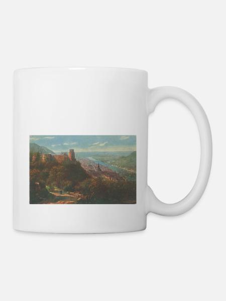 Heidelberg Postkarte - Tasse - Weiß